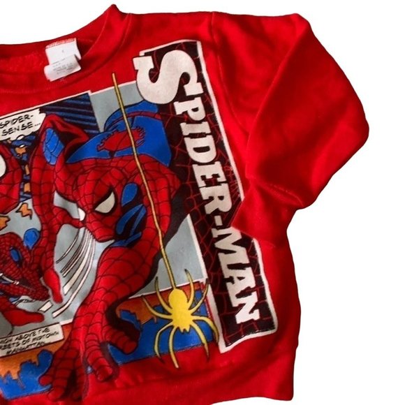 Vintage Rare Marvel Spiderman Youth Crewneck Sweatshirt USA - Picture 6 of 8